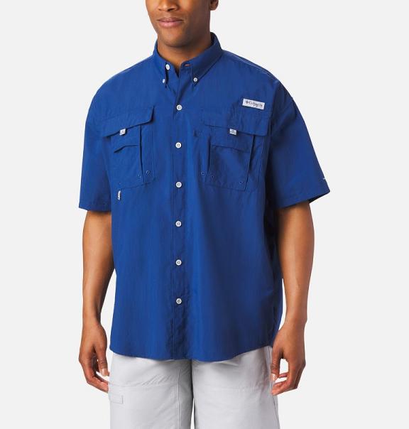 Columbia PFG Bahama II Fishing Shirts Men Blue USA (US1656595)